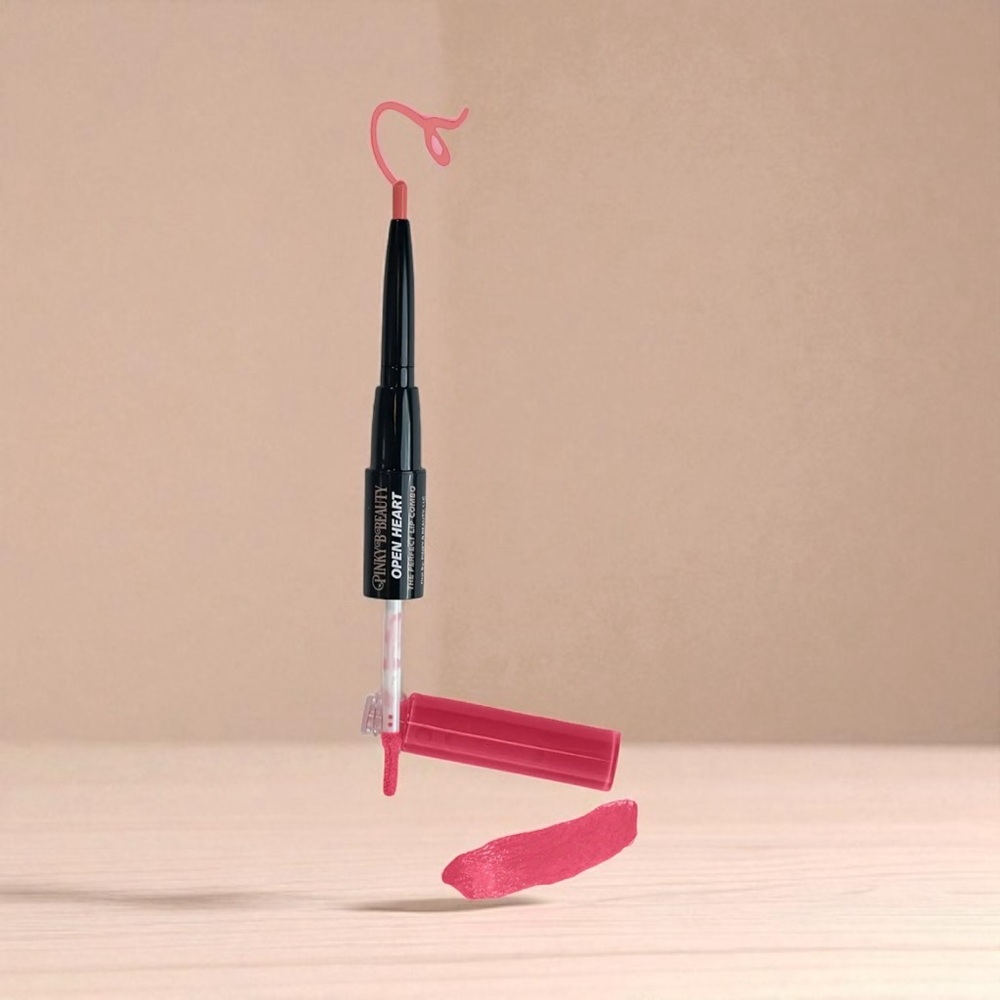 PINKY B BEAUTY The Perfect Lip Combo–Open Heart (Pink Nude/Candy Pink) NIB